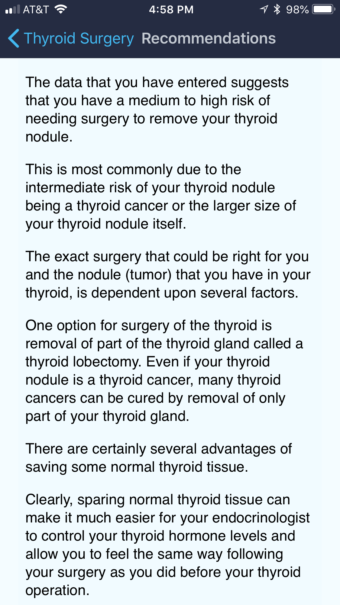 Thyroid Surgery Advice